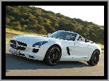 AMG, Biały, Mercedes-Benz SLS Roadster